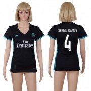 Wholesale Cheap Women's Real Madrid #4 Sergio Ramos Away Soccer Club Jersey