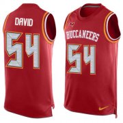 Wholesale Cheap Nike Buccaneers #54 Lavonte David Red Team Color Men's Stitched NFL Limited Tank Top Jersey