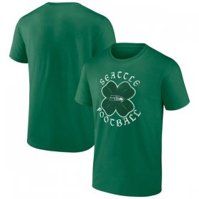Wholesale Cheap Men\'s Seattle Seahawks Kelly Green St. Patrick\'s Day Celtic T-Shirt