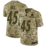 Wholesale Cheap Nike Steelers #45 Roosevelt Nix Camo Youth Stitched NFL Limited 2018 Salute to Service Jersey