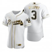 Wholesale Cheap Atlanta Braves #3 Dale Murphy White Nike Men's Authentic Golden Edition MLB Jersey