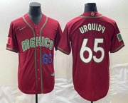 Wholesale Cheap Men's Mexico Baseball #65 Giovanny Gallegos Number 2023 Red World Classic Stitched Jersey