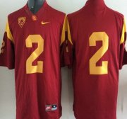 Wholesale Cheap USC Trojans #2 Red 2015 College Football Nike Limited Jersey