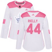 Wholesale Cheap Adidas Maple Leafs #44 Morgan Rielly White/Pink Authentic Fashion Women's Stitched NHL Jersey