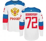 Wholesale Cheap Team Russia #72 Sergei Bobrovsky White 2016 World Cup Stitched NHL Jersey