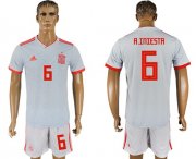 Wholesale Cheap Spain #6 A.Iniesta Away Soccer Country Jersey