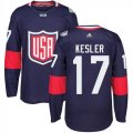 Wholesale Cheap Team USA #17 Ryan Kesler Navy Blue 2016 World Cup Stitched Youth NHL Jersey