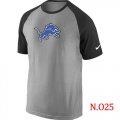 Wholesale Cheap Nike Detroit Lions Ash Tri Big Play Raglan NFL T-Shirt Grey/Black