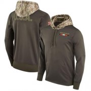 Wholesale Cheap Youth Chicago Bears Nike Olive Salute to Service Sideline Therma Pullover Hoodie
