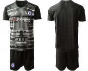 Wholesale Cheap Chelsea Blank Black Goalkeeper Soccer Club Jersey