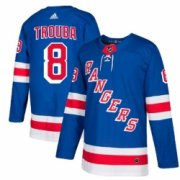 Wholesale Cheap Men Adidas New York Rangers #8 Jacob Trouba Blue Home Stitched NHL Jersey