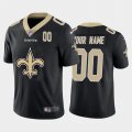 Wholesale Cheap New Orleans Saints Custom Black Men's Nike Big Team Logo Player Vapor Limited NFL Jersey