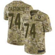 Wholesale Cheap Nike Colts #74 Anthony Castonzo Camo Men's Stitched NFL Limited 2018 Salute To Service Jersey