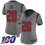 Wholesale Cheap Nike Texans #20 Justin Reid Gray Women's Stitched NFL Limited Inverted Legend 100th Season Jersey