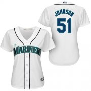 Wholesale Cheap Mariners #51 Randy Johnson White Home Women's Stitched MLB Jersey