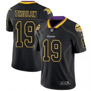 Wholesale Cheap Nike Vikings #19 Adam Thielen Lights Out Black Men's Stitched NFL Limited Rush Jersey
