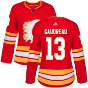 Wholesale Cheap Adidas Flames #13 Johnny Gaudreau Red Alternate Authentic Women's Stitched NHL Jersey