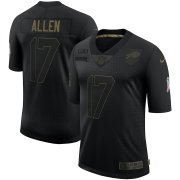 Wholesale Cheap Nike Bills 17 Josh Allen Black 2020 Salute To Service Limited Jersey