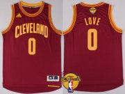 Wholesale Cheap Men's Cleveland Cavaliers #0 Kevin Love 2017 The NBA Finals Patch Red Jersey
