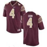 Wholesale Cheap Men's Florida State Seminoles #4 Dalvin Cook Red Stitched College Football 2016 Nike NCAA Jersey