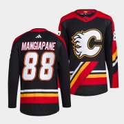 Wholesale Cheap Men's Calgary Flames #88 Andrew Mangiapane Black 2022-23 Reverse Retro Stitched Jersey