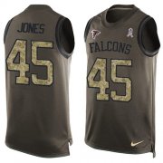 Wholesale Cheap Nike Falcons #45 Deion Jones Green Men's Stitched NFL Limited Salute To Service Tank Top Jersey