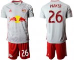 Wholesale Cheap Red Bull #26 Parker White Home Soccer Club Jersey