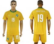 Wholesale Cheap Cote d'lvoire #19 Toure Yaya Home Soccer Country Jersey
