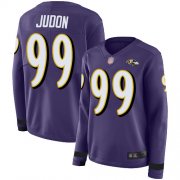 Wholesale Cheap Nike Ravens #99 Matthew Judon Purple Team Color Women's Stitched NFL Limited Therma Long Sleeve Jersey