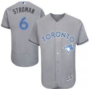 Wholesale Cheap Blue Jays #6 Marcus Stroman Grey Flexbase Authentic Collection Father's Day Stitched MLB Jersey