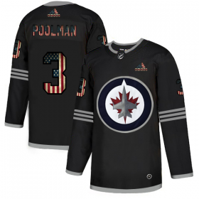 Wholesale Cheap Winnipeg Jets #3 Tucker Poolman Adidas Men\'s Black USA Flag Limited NHL Jersey