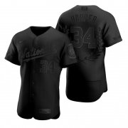 Wholesale Cheap Washington Nationals #34 Bryce Harper Men's Nike Black MLB MVP Limited Player Edition Jersey