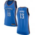 Wholesale Cheap Nike Oklahoma City Thunder #13 Paul George Blue Women's NBA Swingman Icon Edition Jersey