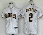Wholesale Cheap Youth San Diego Padres #2 Xander Bogaerts White Cool Base Stitched Baseball Jersey