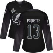 Cheap Adidas Lightning #13 Cedric Paquette Black Alternate Authentic Women's 2020 Stanley Cup Champions Stitched NHL Jersey