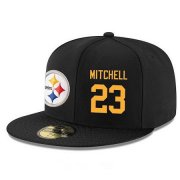 Wholesale Cheap Pittsburgh Steelers #23 Mike Mitchell Snapback Cap NFL Player Black with Gold Number Stitched Hat