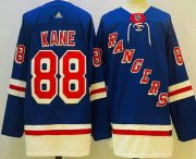 Wholesale Cheap Men's New York Rangers #88 Patrick Kane Blue Authentic Jersey