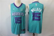 Wholesale Cheap Nike Hornets 15 Kemba Walker Teal NBA Jordan Swingman Jersey