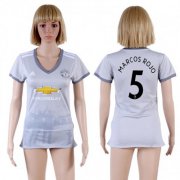 Wholesale Cheap Women's Manchester United #5 Marcos Rojo Sec Away Soccer Club Jersey