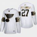 Wholesale Cheap St. Louis Blues #27 Alex Pietrangelo Men's Adidas White Golden Edition Limited Stitched NHL Jersey