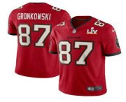 Wholesale Cheap Men's Tampa Bay Buccaneers #87 Rob Gronkowski Red 2021 Super Bowl LV Stitched Vapor Untouchable Stitched Nike Limited NFL Jersey