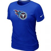 Wholesale Cheap Women's Nike Tennessee Titans Logo NFL T-Shirt Blue