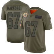 Wholesale Cheap Nike Saints #67 Larry Warford Camo Youth Stitched NFL Limited 2019 Salute to Service Jersey