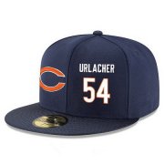 Wholesale Cheap Chicago Bears #54 Brian Urlacher Snapback Cap NFL Player Navy Blue with White Number Stitched Hat