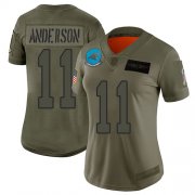 Wholesale Cheap Nike Panthers #11 Robby Anderson Camo Women's Stitched NFL Limited 2019 Salute to Service Jersey