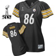 Wholesale Cheap Steelers #86 Hines Ward Black Women's Field Flirt Super Bowl XLV Stitched NFL Jersey