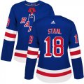 Wholesale Cheap Adidas Rangers #18 Marc Staal Royal Blue Home Authentic Women's Stitched NHL Jersey