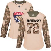 Wholesale Cheap Adidas Panthers #72 Sergei Bobrovsky Camo Authentic 2017 Veterans Day Women's Stitched NHL Jersey