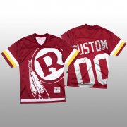Wholesale Cheap NFL Washington Redskins Custom Red Men's Mitchell & Nell Big Face Fashion Limited NFL Jersey