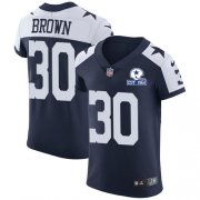 Wholesale Cheap Nike Cowboys #30 Anthony Brown Navy Blue Thanksgiving Men's Stitched With Established In 1960 Patch NFL Vapor Untouchable Throwback Elite Jersey